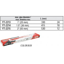 Ключ трубний переставний YATO : на 45° - 1" L= 330 мм. DIN 5234. CrV [24]