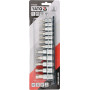 Головки торцеві з насадками YATO : "TORX TEMPERPROOF", квадрат 1/4, 3/8". Набір 12 шт. [10/40]