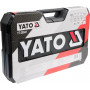 Набір головок торцевих YATO : квадрат 1/2", 3/8", 1/4" з інстр-ми, насадки викруткові. 225 шт.YT-38941