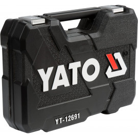 Набір головок торцевих YATO : квадрат 1/2", 1/4", з інструментами, 82 шт. YT-12691
