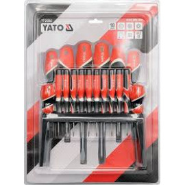 Набір викруток YATO : шліц SL (6), "Philips" PH (6), "Torx" (6). 18 Шт. YT-25982