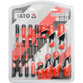 Набір викруток YATO : SL, PH, TORX. 15 шт. YT-25981