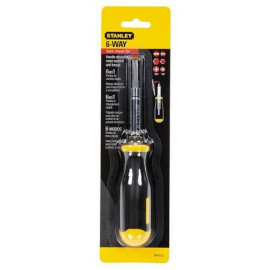 Викрутка STANLEY "6 Way" : насадки двосторонні PH1/PH2 1 шт, SL4,5/SL6 1 шт. подовжувач 6x8 мм