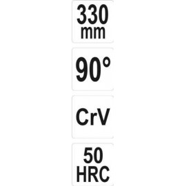 Щипці вигнуті під 90° подовжені з 2 шарнірами YATO : L= 330 мм, HRC 50, Cr-V [5]