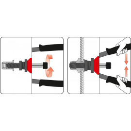 Заклепочник дворучний YATO для нітогайок М3; М4; М5; М6; М8; М10; М12; l=360 мм [12]