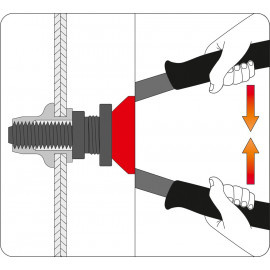 Заклепочник YATO для нітогайок М3; М4; М5; М6; l=200 мм [20/760]