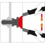 Заклепочник YATO для нітогайок М3; М4; М5; М6; l=200 мм [20/760]