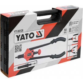 Заклепочник дворучний YATO для нітогайок М3-12 мм, l=360 мм [6/72]