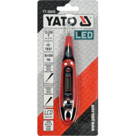Індикатор напруги YATO  контрольний LCD цифровий 12-250V [6/120]
