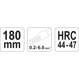 Кліщі для обтискання і зачистки проводів YATO, L=180 мм [6/36]