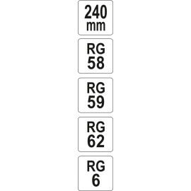 Кліщі для обтискання і зачистки проводів YATO, L=240 мм. RG58-59-62-6 [5/30]
