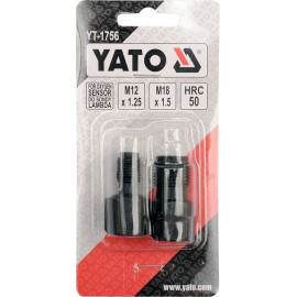 Мітчики для ремонту різьби лямбда-зонду YATO, M12x1,25 і M18x1,5 з 6-гран. приводом, 2 шт. [12/96]