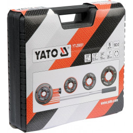 Набір різьбонарізний для труб YATO : Ø= 3/8", 1/2", 3/4", 1"; 5 елем. YT-29001