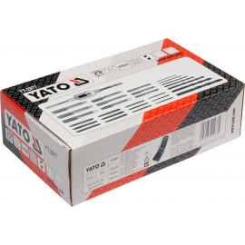 Набір мітчиків YATO : Ø= M3,М4,М5,М6,М8,М10,М12 мм; кпл. 29 шт. YT-2977