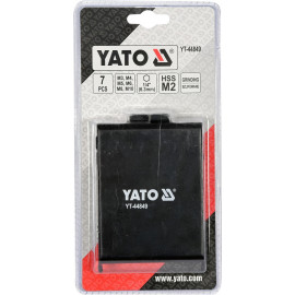 Набір свердл-мітчиків YATO М3-М10, HSS М2, HEX-1/4", з подовжувачем l= 60 мм, 7 шт [5/60]