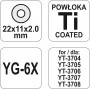 Ролик для плиткорізу YATO YT-3704,-05,-06,-07,-08, Ø=22х11, h= 2 мм [50/250]