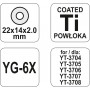 Ролик відрізний для плиткорізу YATO YT-3704,-05,-06,-07,-08; Ø=22 х 14, h= 2 мм [50/250]