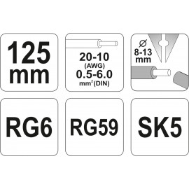 Знімач ізоляції YATO, L=125 мм [15/90]