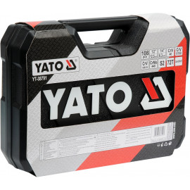 Набір головок торцевих YATO : квадрат 1/2", 1/4" з інструментами, насадками. 108 шт. YT-38791