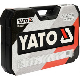 Набір головок торцевих YATO : квадрат 1/2", 1/4" з інструментами, насадками. 122 шт. YT-38901