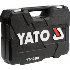 Набір головок торцевих YATO : квадрат 1/2", 1/4" з інструментами. 94 шт. YT-12681