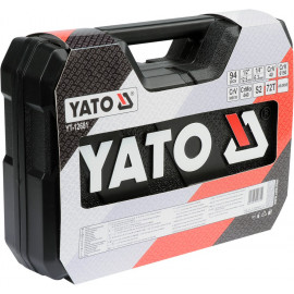 Набір головок торцевих YATO : квадрат 1/2", 1/4" з інструментами. 94 шт. YT-12681