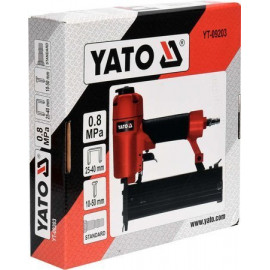 Степлер пневматичний YATO : P= 8 Bar, для скоб h= 25-40 мм, w= 5,7 мм і цвяхів h= 10-50 мм [10/120]