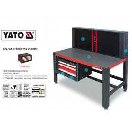 Шафа для майстерні з 4 шуфлядами YATO до столу YT-08920; 690х 465х 400 мм [1]