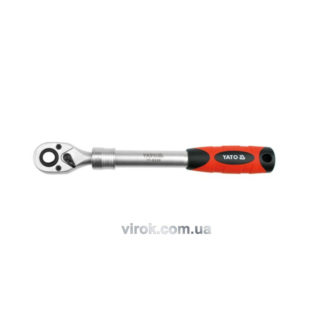 Тріщатка YATO : квадрат 1/2", 72T, L= 305-445 мм, телескопічна ручка [24]