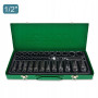 Набор торцевых головок ударных TOPTUL 1/2" 8-32мм 32ед. короткие+длинные GDAD3201