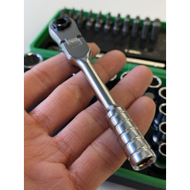 Трещотка мини 1/4" с шарниром TOPTUL 60 зубцов (исп. с FTDF0810) CHEV0811
