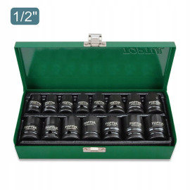 Набор ударных головок TOPTUL 1/2" 10-24мм 15ед. GDAD1501