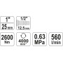 Гайковерт пневматичний ударний 1" 2600 Нм YATO YT-0960