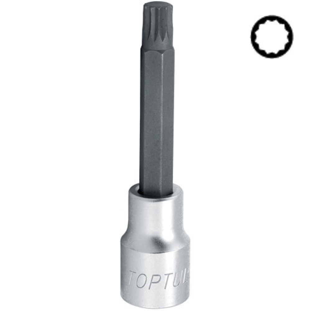 Головка торцевая SPLINE TOPTUL M6 L100мм 1/2" BCJA1606