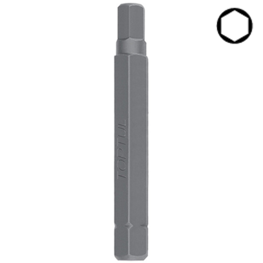 Бита шестигранная TOPTUL 10мм L-75мм HEX 4мм FSDB1204