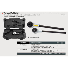 Редуктор-усилитель крутящего момента TOPTUL 1/2"х3/4" 460-1400Nm ANAE1624