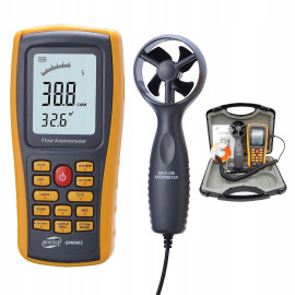 Анемометр-термометр USB 0,3-45м/с, 0-45°C BENETECH GM8902