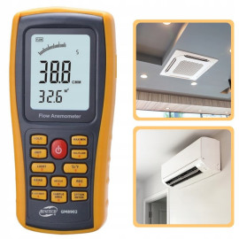 Анемометр-термометр USB 0,3-45м/с, 0-45°C BENETECH GM8902