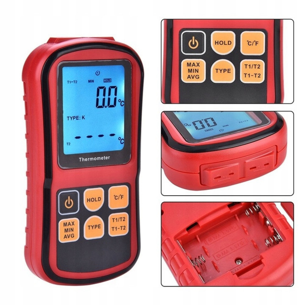 Термометр цифровой двухканальный -250-1767°C BENETECH GM1312