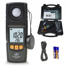 Измеритель освещенности люксметр + термометр, USB 200000 Lux BENETECH GM1020