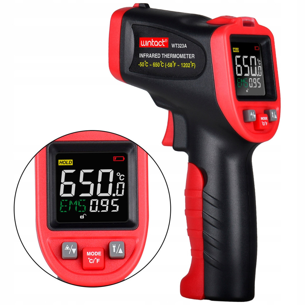 Пирометр инфракрасный -50-650°C WINTACT WT323A