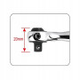 Мини трещетка 1/4" с шарниром (360°) 90 зубцов TOPTUL CHKX0810
