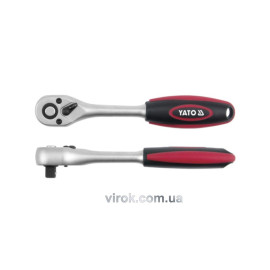 Тріщатка YATO : квадрат 3/8", L= 197 мм, 72T [6/24/48]