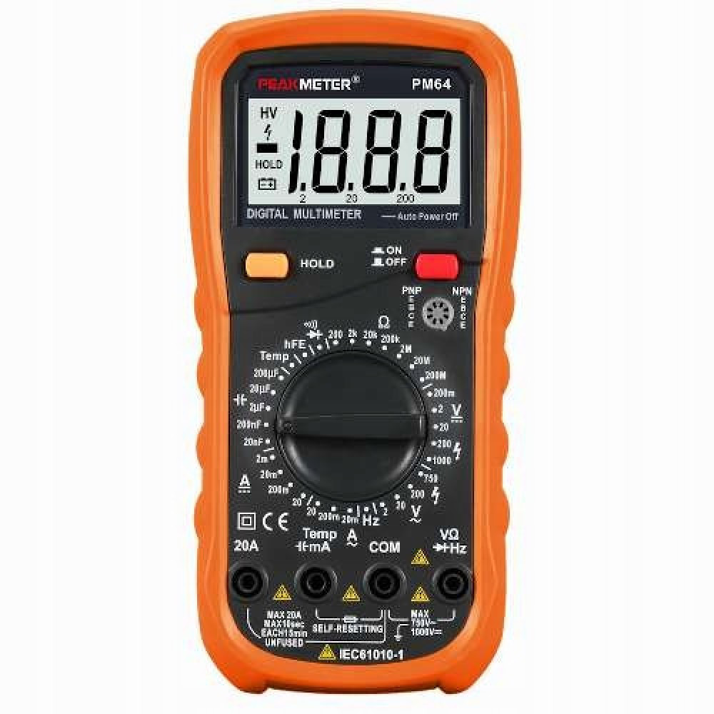 Профессиональный мультиметр с термопарой PeakMeter PM64