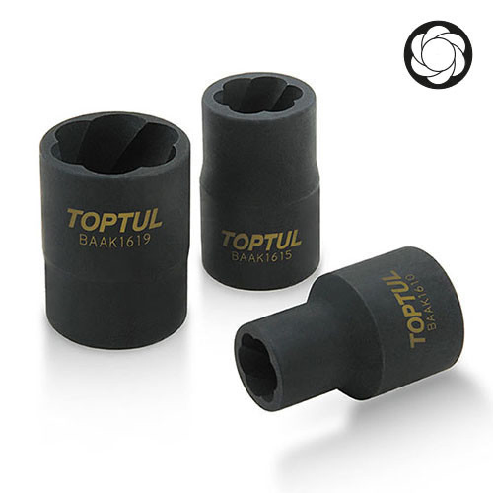 Головка для сорванных граней 1/2" 22мм TOPTUL BAAK1622