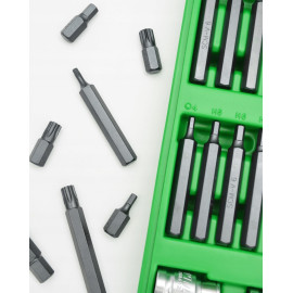 Профессиональный набор бит TORX, HEX, SPLINE, RIBE, SQ 60ед. TOPTUL GCAI6003