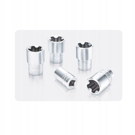 Набор головок Torx Plus EPR 1/4",3/8",1/2" 6EPR-32EPR 16 ед. в ложементе TOPTUL GABF1601
