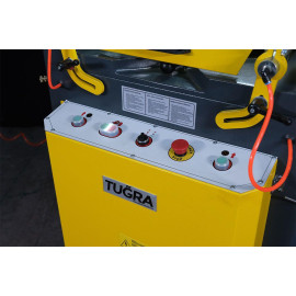 Полуавтоматическая торцовочная пила для резки алюминия Tugra Makina AC 400 с двумя зажимами