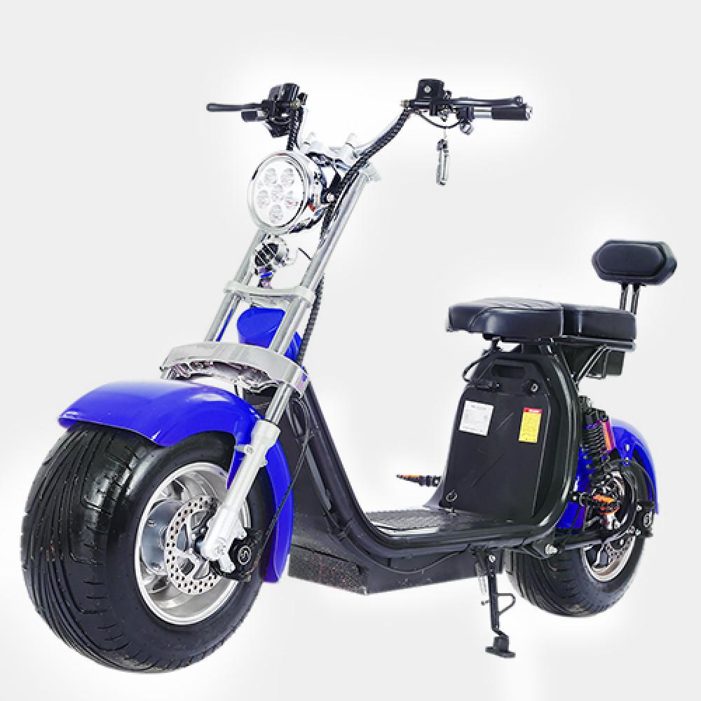 Электроскутер Citycoco Long 1500W, 60V12Ah, Blue