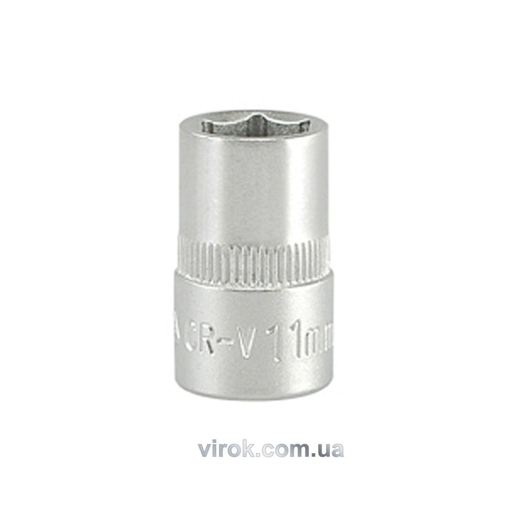 Головка торцева 6-гранна YATO : квадрат 3/8", М= 11 мм, L= 28 мм [24/240/480]